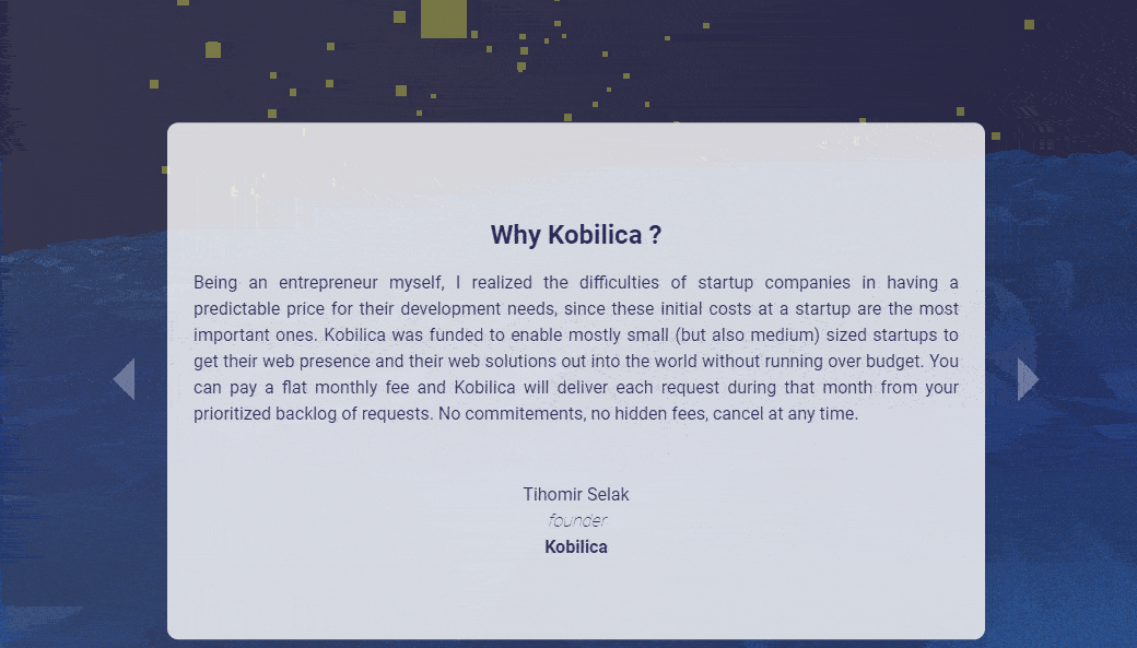 Kobilica slider with background